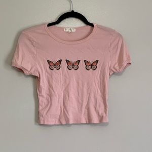 Urban Outfitters Butterfly Crop